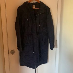 GAP Blue Hooded Long Coat/Jacket Size Medium in Great Condition!